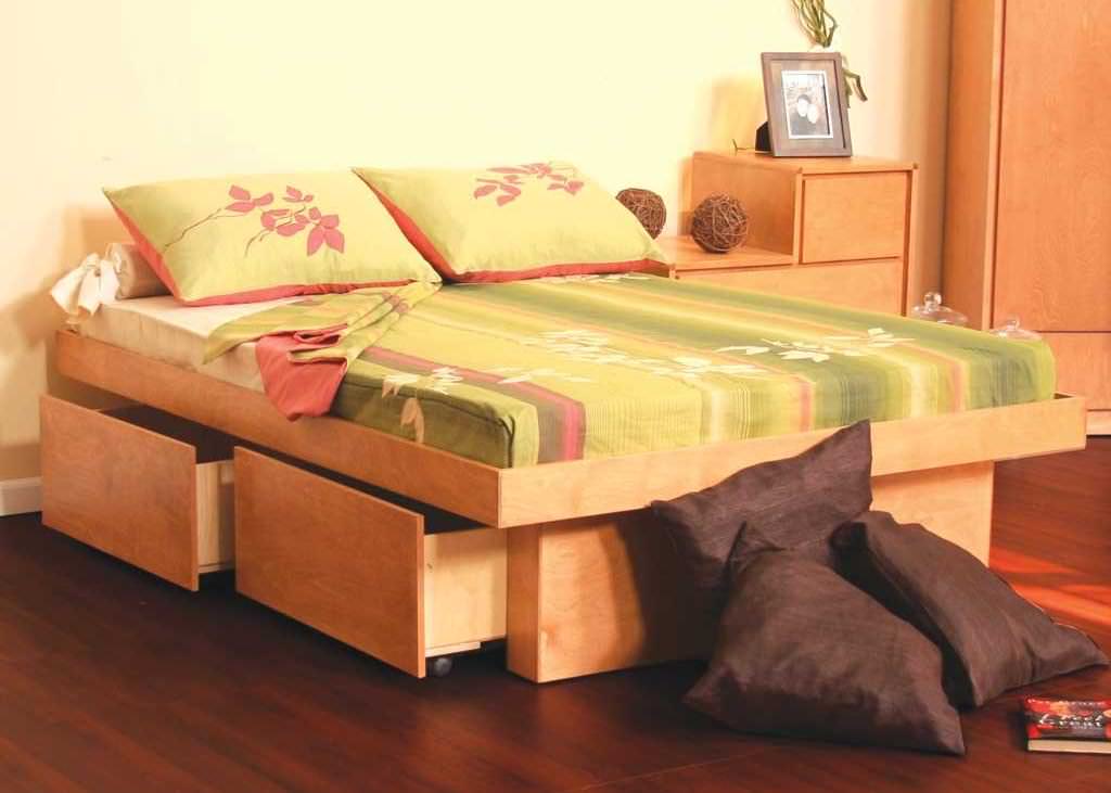 Image of: Bed Plans With Drawers Underneath