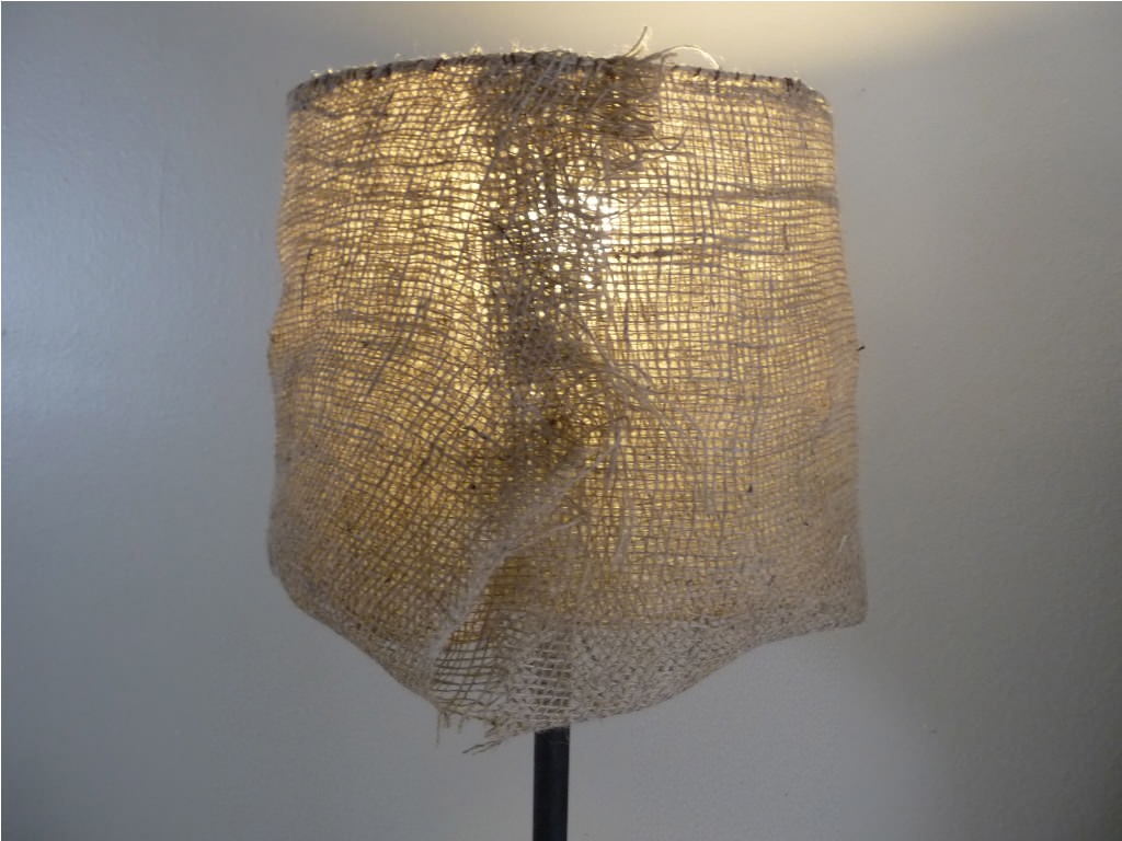 Image of: Burlap Lamp Shade Diy