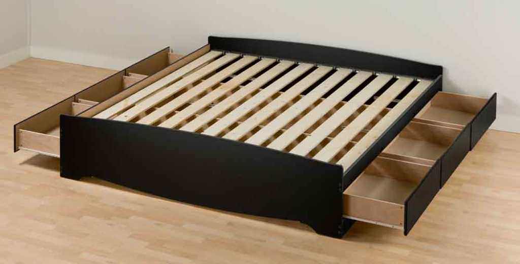 Image of: Diy Bed Frame With Storage Project