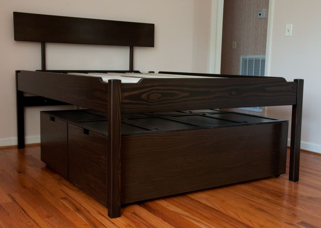 Image of: Easy Diy Bed Frame With Storage