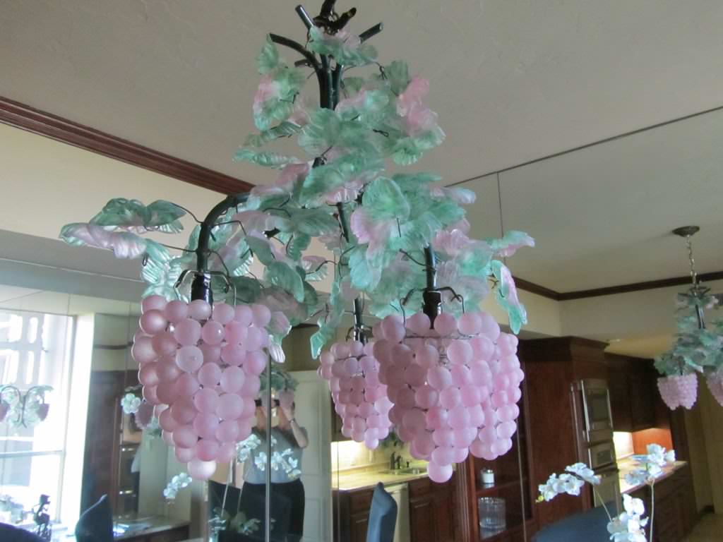 Image of: Italian Murano Glass Chandelier In Fruits Shapes