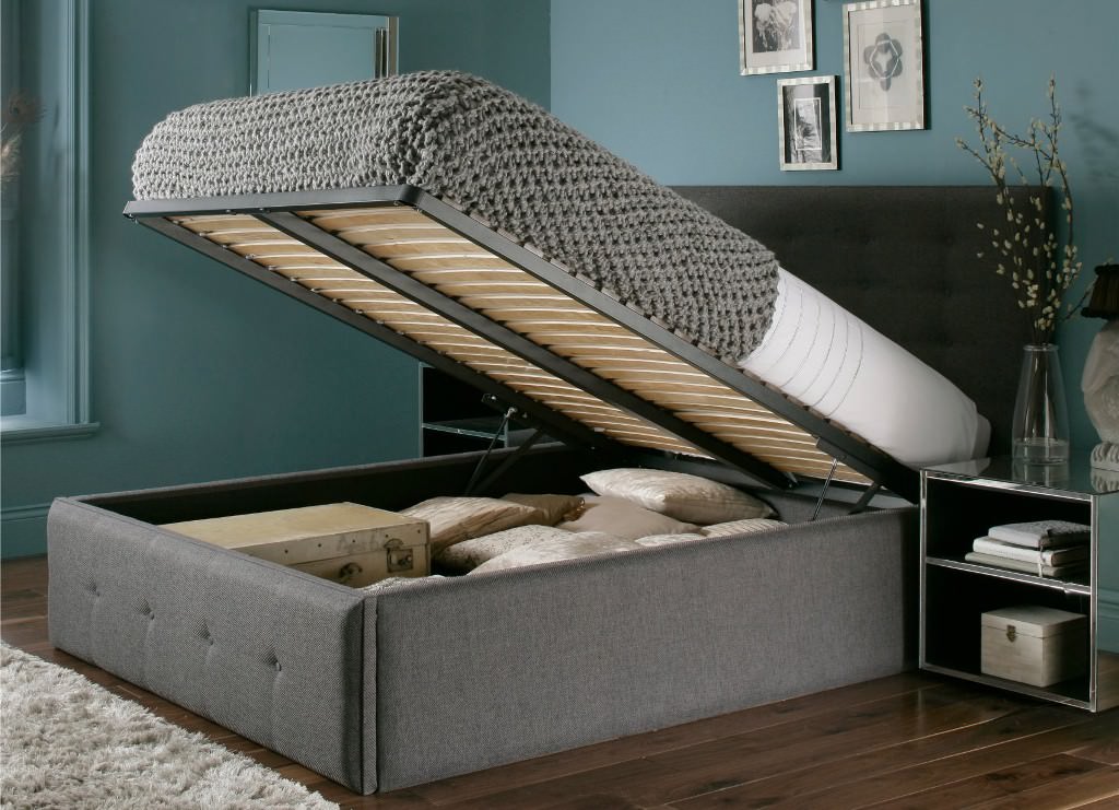 Image of: King Size Ottoman Storage Bed