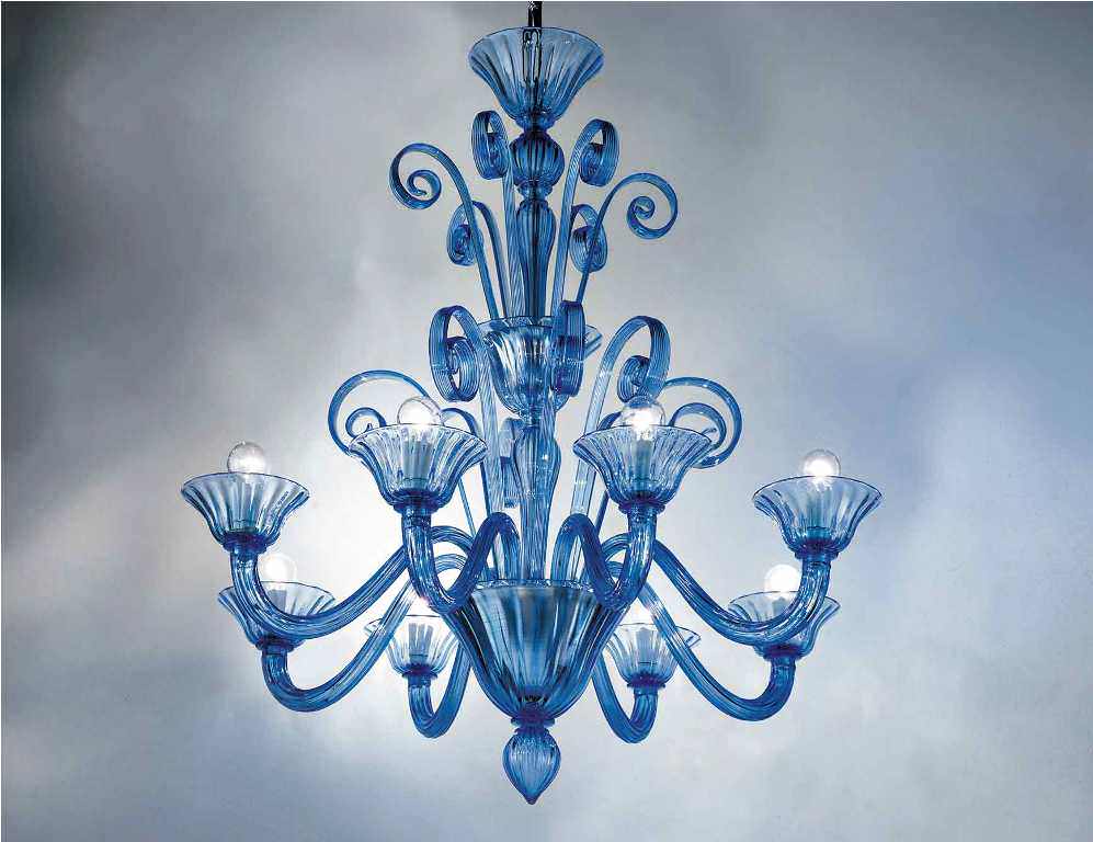 Image of: Mid Century Murano Glass Hanging Chandeliers