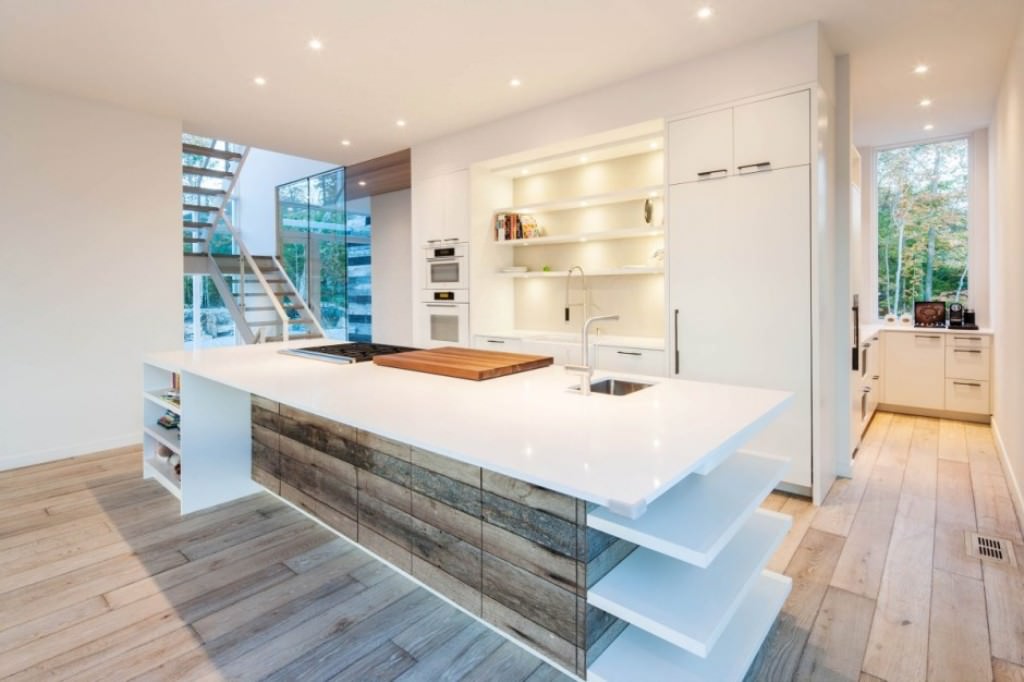 Image of: Modern White Rustic Kitchen