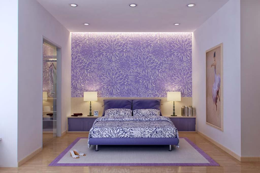 Image of: Purple Accent Wall Ideas