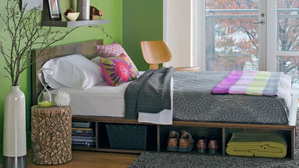 Image of: Queen Bed Frame With Storage