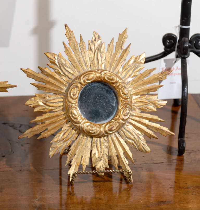 Image of: Small Old Sunburst Mirror