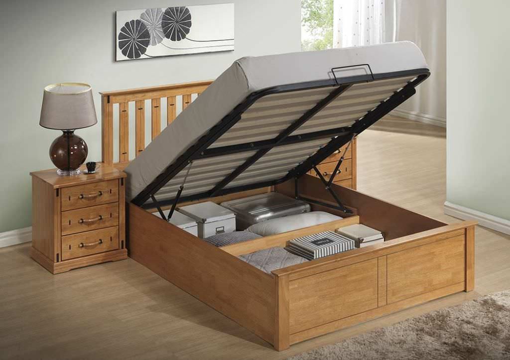 Image of: Upholstered Ottoman Storage Bed