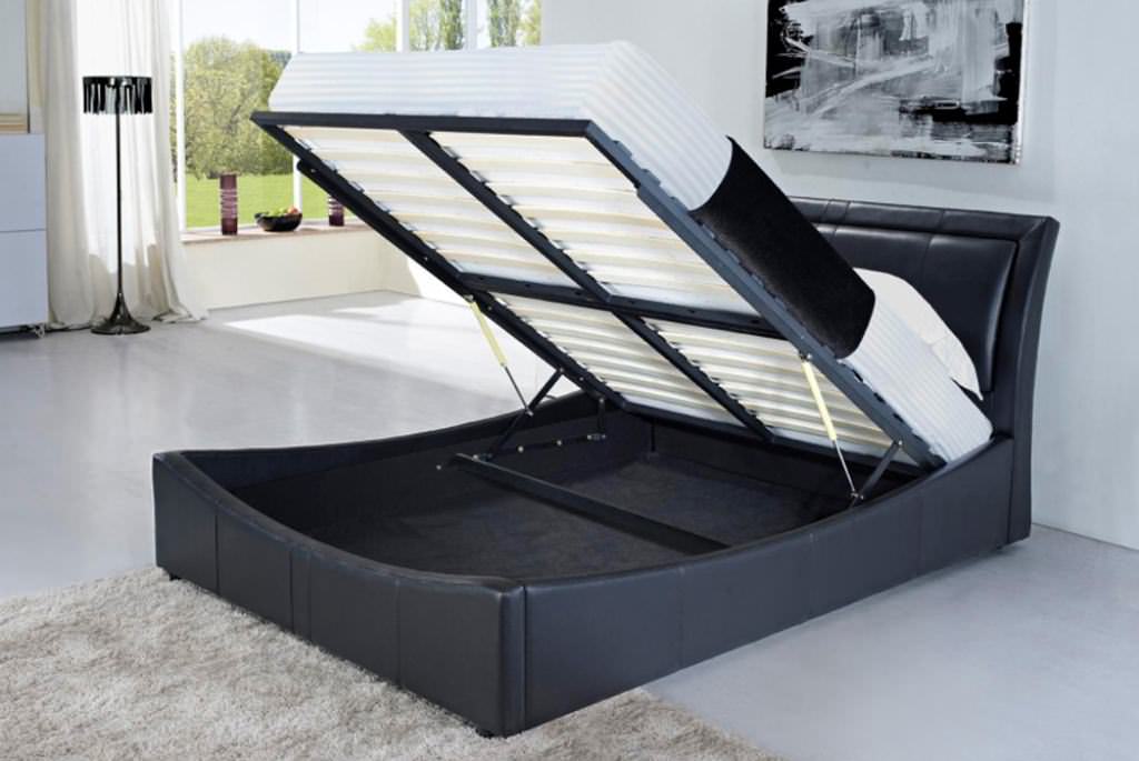 Image of: Wooden Ottoman Storage Bed