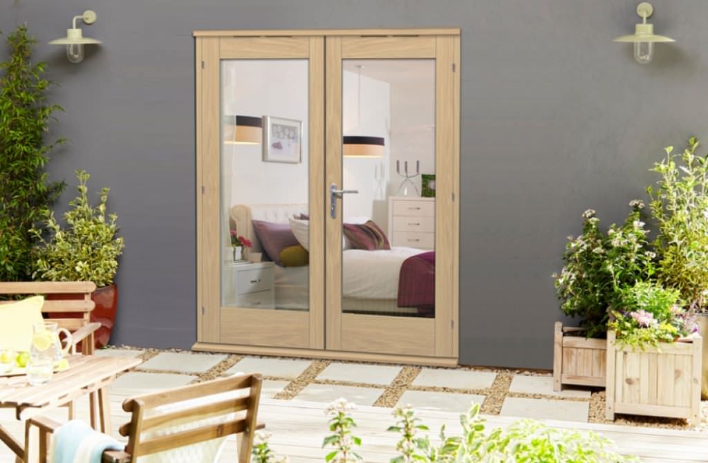 Image of: Narrow Exterior French Doors Plans