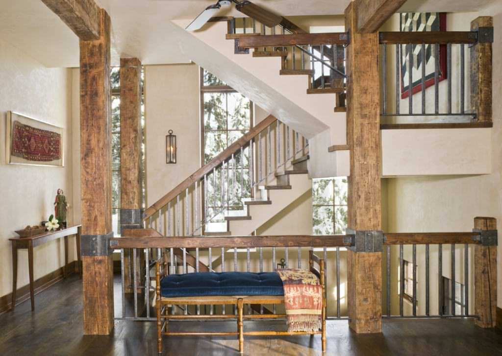 Image of: Staircase Wall Decor In Rustic Styles