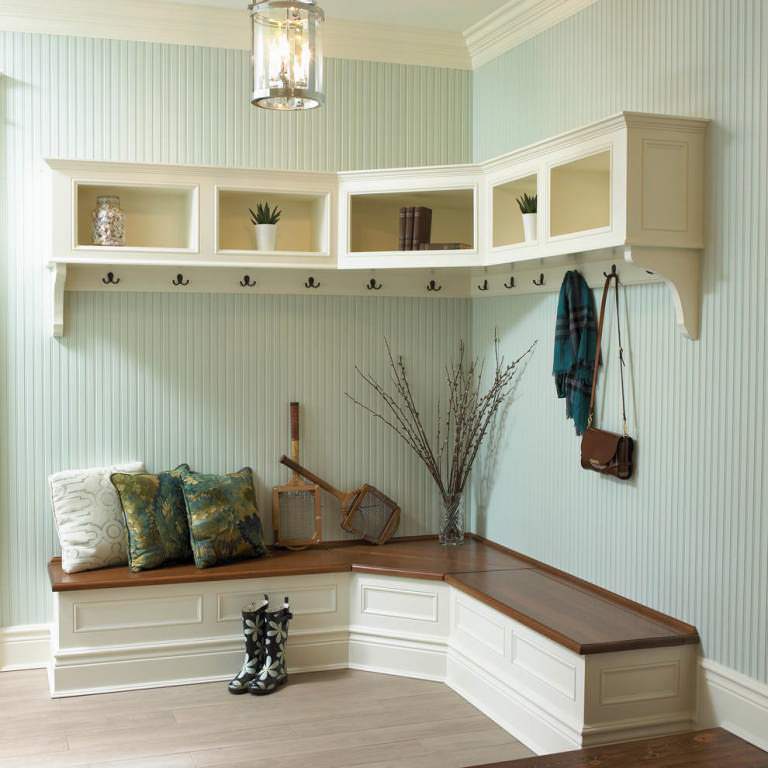 Image of: Awesome Corner Entryway Bench Design