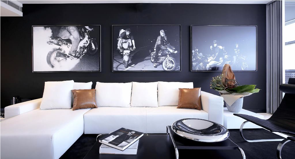 Image of: Best Minimalist Masculine Living Room Apartment Design