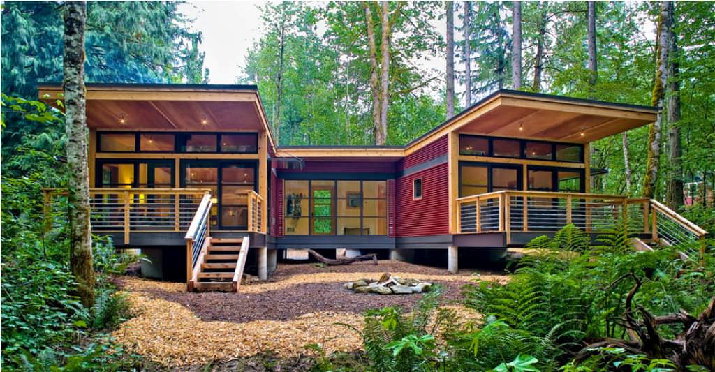 Image of: Prefab Modern Cabin Plans