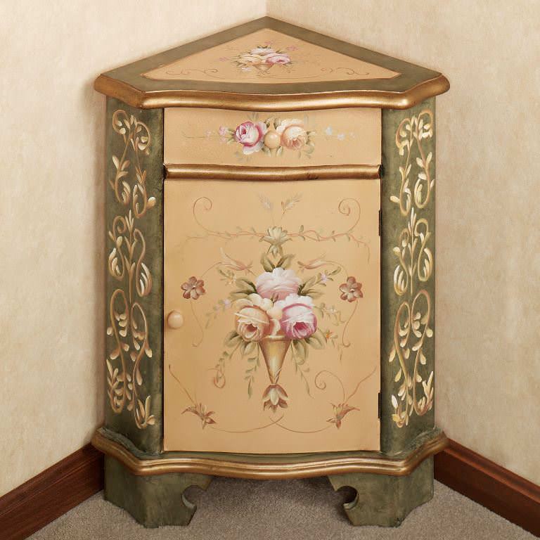 Image of: Small Corner Accent Cabinet