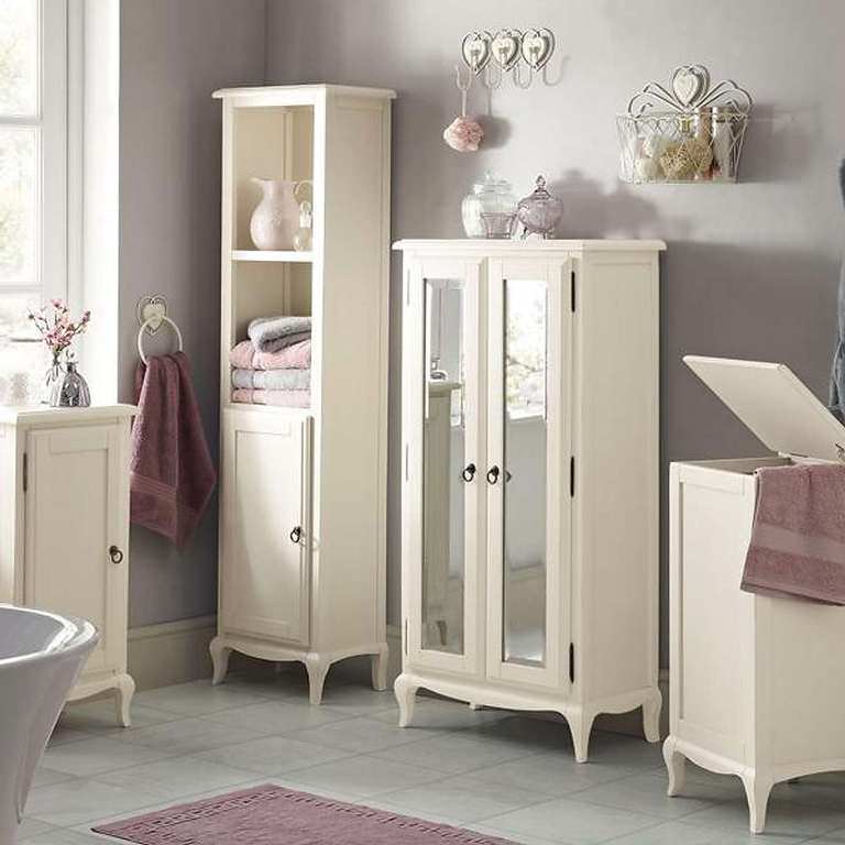 Image of: Tall Corner Storage Cabinet For Bathroom