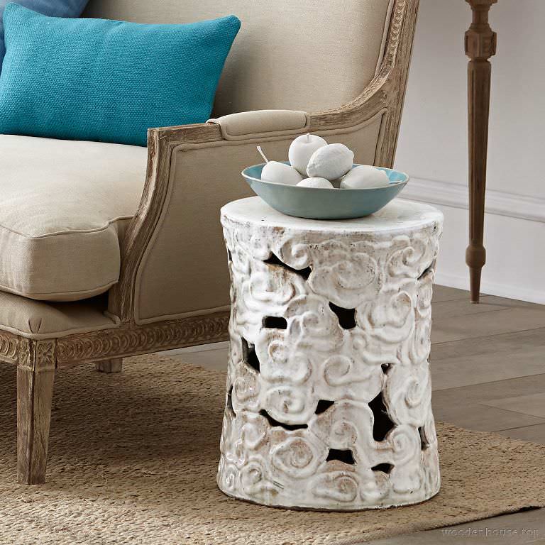 Image of: ceramic accent table design