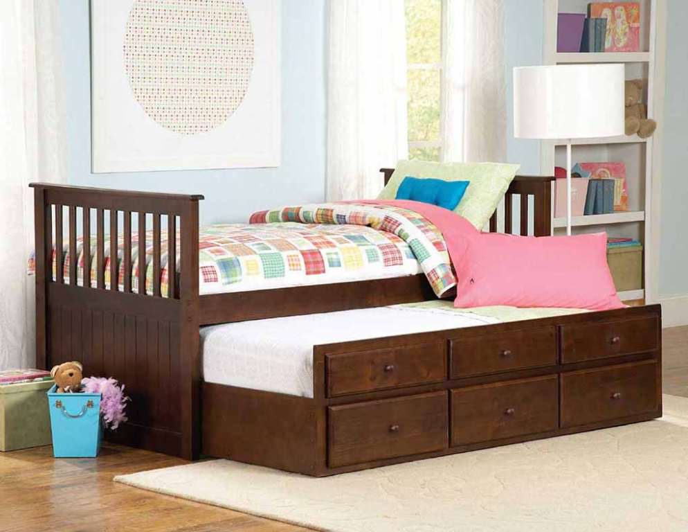Image of: childrens twin beds with storage designs