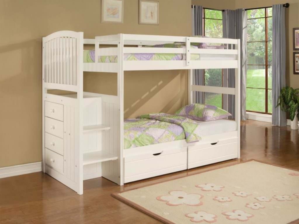 Image of: childrens twin bunk beds with storage