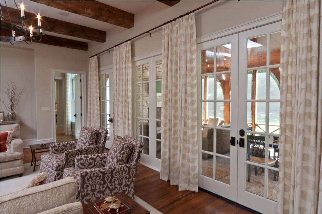 Image of: curtains for french doors for living room