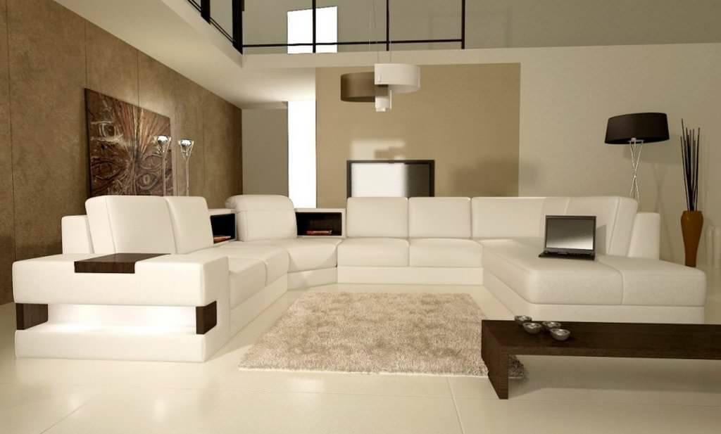 Image of: light brown living room paint ideas with accent wall