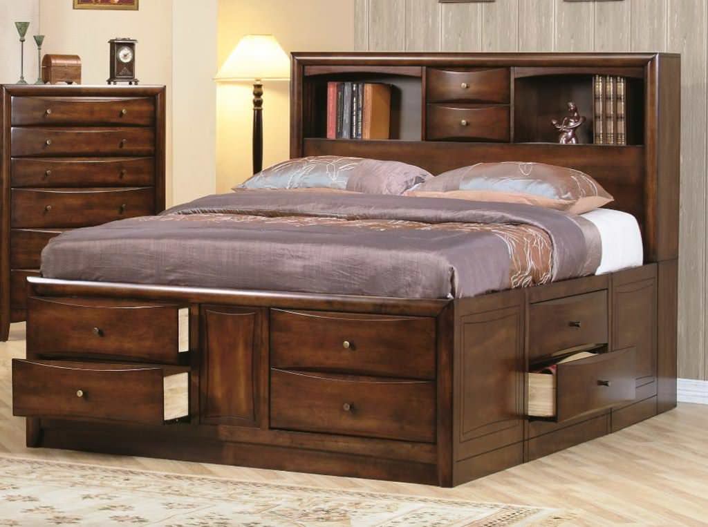 Image of: pottery barn sleigh bed with drawers