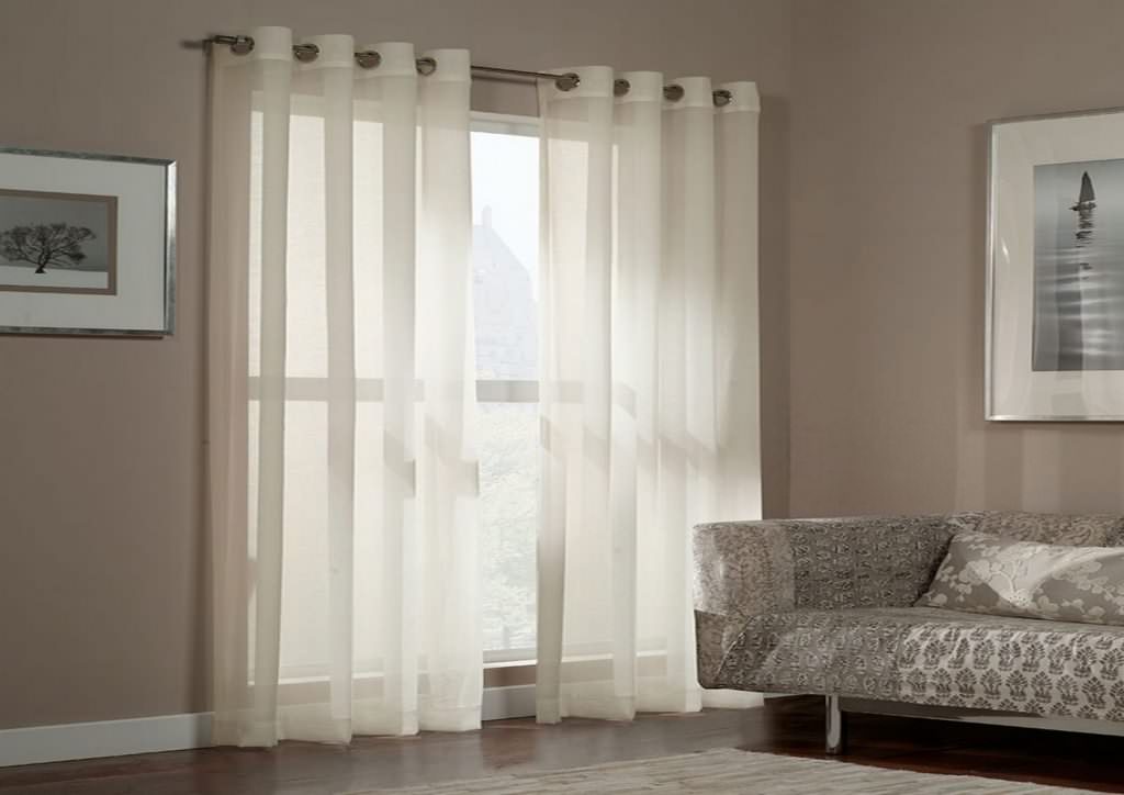 Image of: white curtains for french doors
