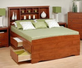 awesome-full-size-storage-bed-with-bookcase-headboard