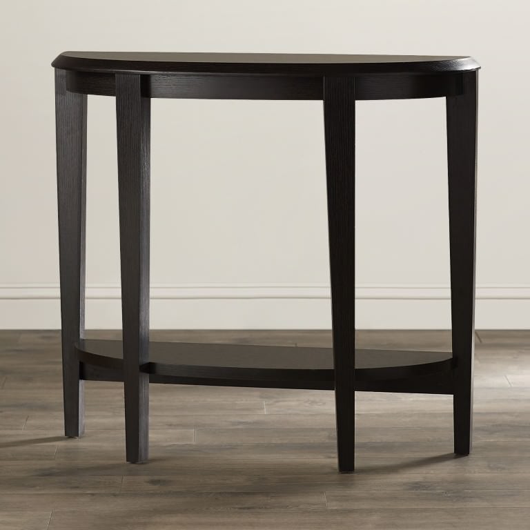 Image of: black half moon accent table