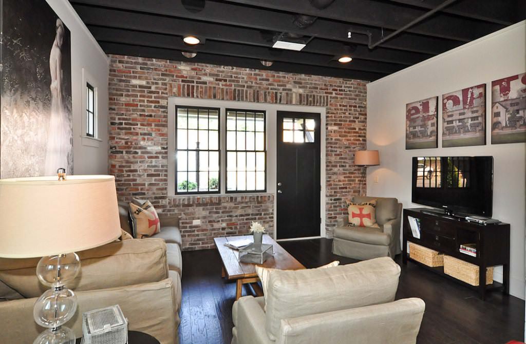 Image of: brick accent wall plans