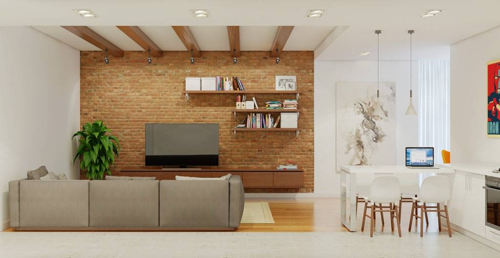 Image of: brick accent wall styles