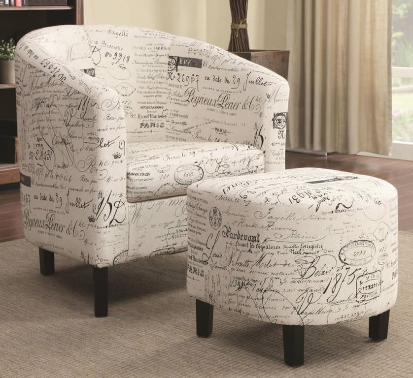 Image of: contemporary accent chair with ottoman