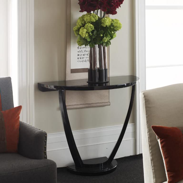 Image of: contemporary half moon accent table