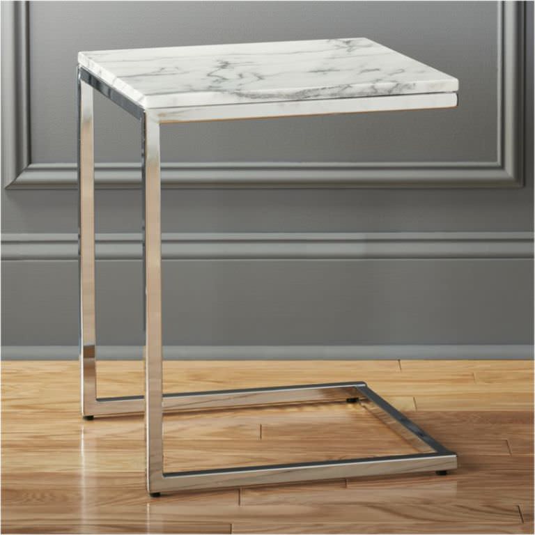 Image of: contemporary marble top accent table