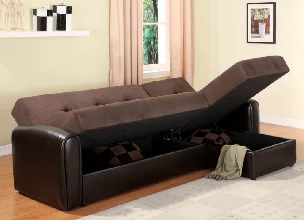 Image of: convertible sofa bed with storage for living room ideas