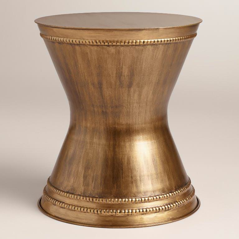 Image of: copper drum accent table image no 2