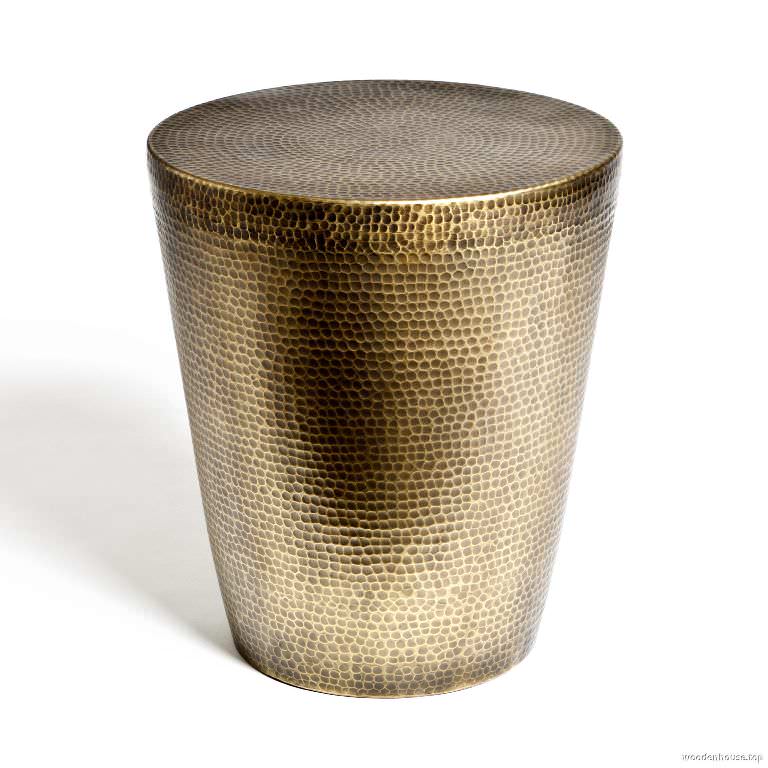 Image of: copper drum accent table image no 4