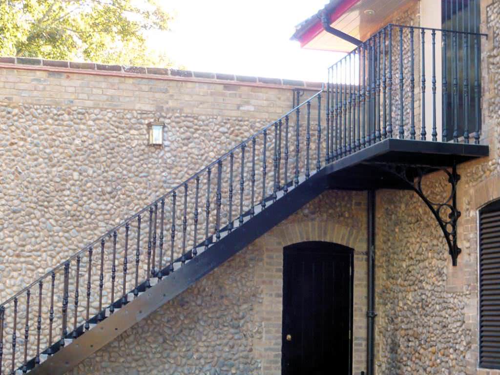 Image of: exterior prefab metal stairs