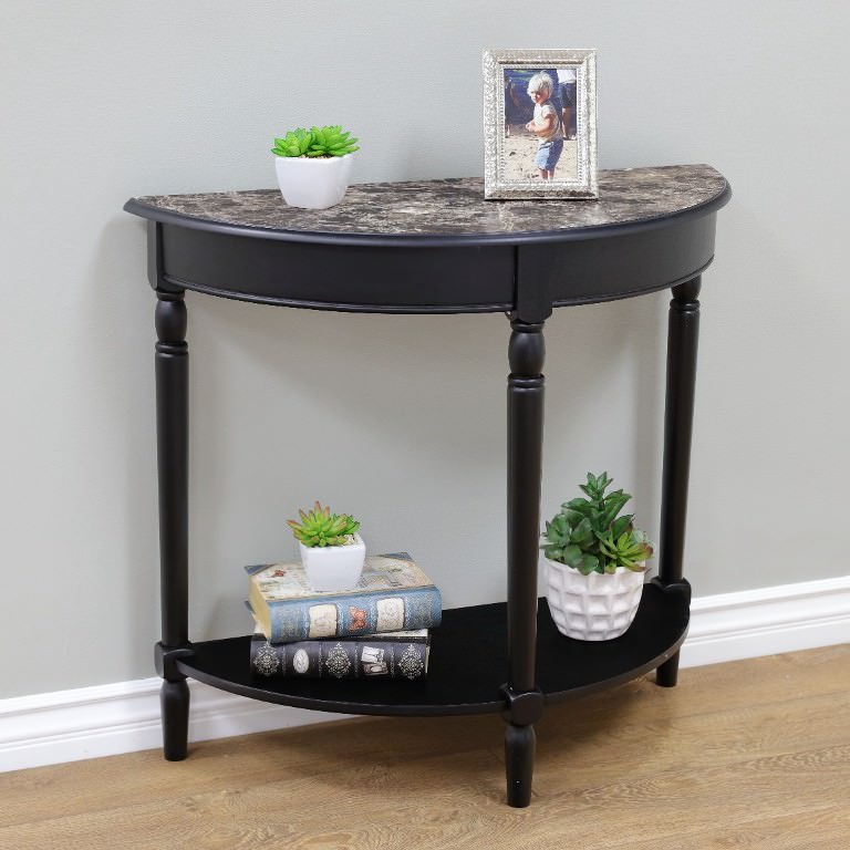 Image of: half moon accent table design