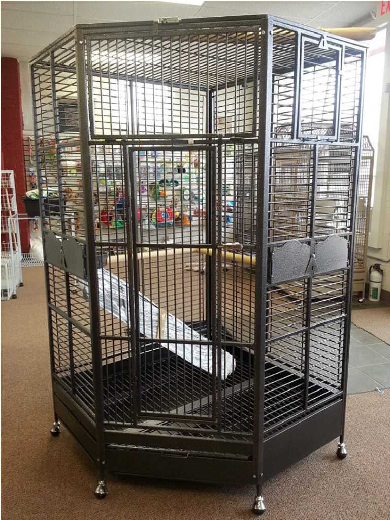 Image of: large corner bird cage