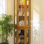 lighted-corner-curio-cabinet-golden-oak