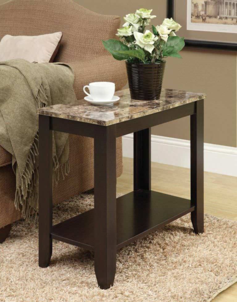 Image of: marble top accent table idea for living rooms