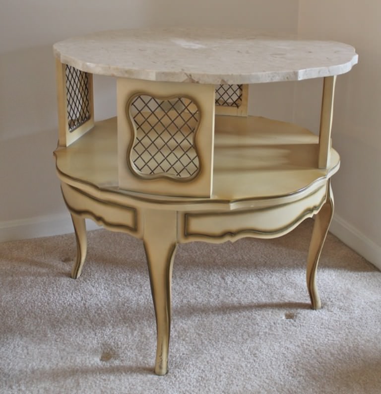 Image of: modern marble top accent table