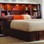 narrow-full-size-storage-bed-with-bookcase-headboard