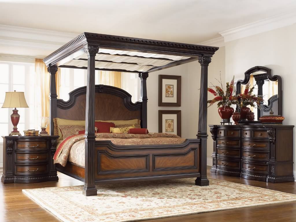 Image of: north shore king canopy bed set