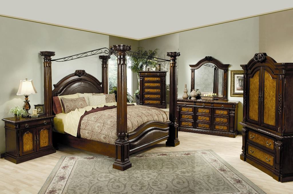 Image of: north shore king canopy bedroom set