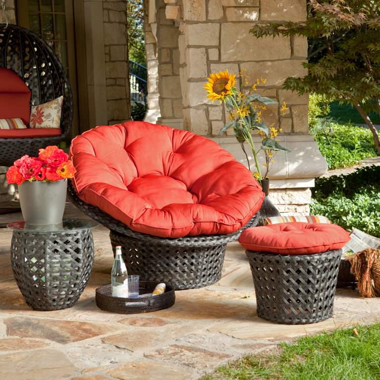Image of: outdoor small papasan chair