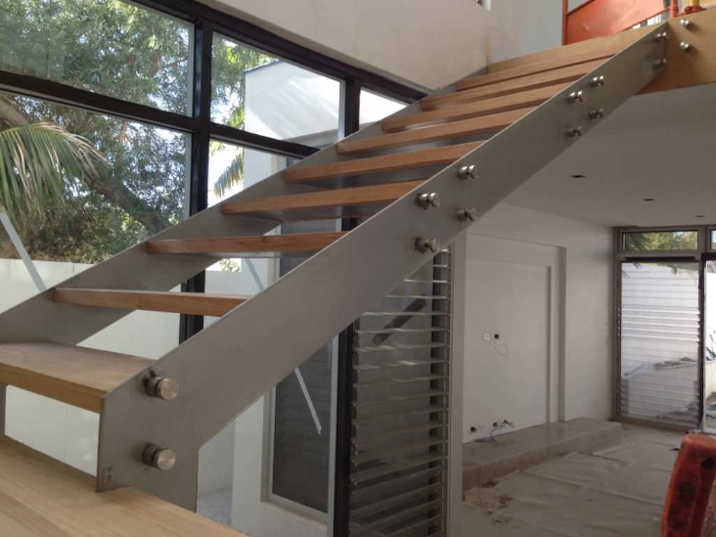 Image of: prefab metal stairs for indoor