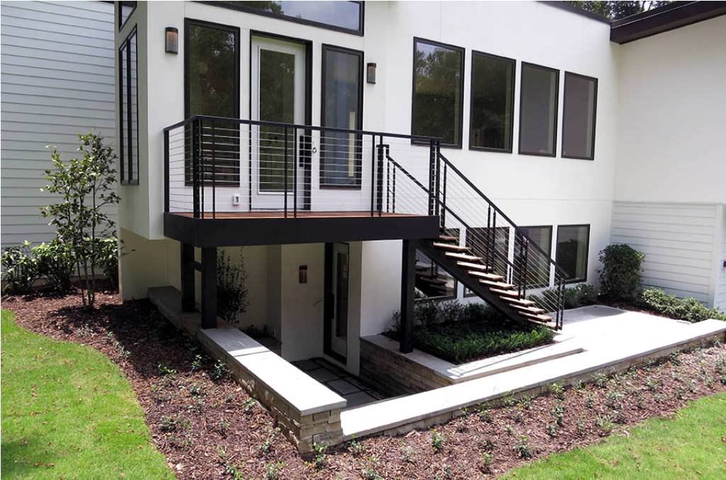 Image of: prefab metal stairs for outdoor