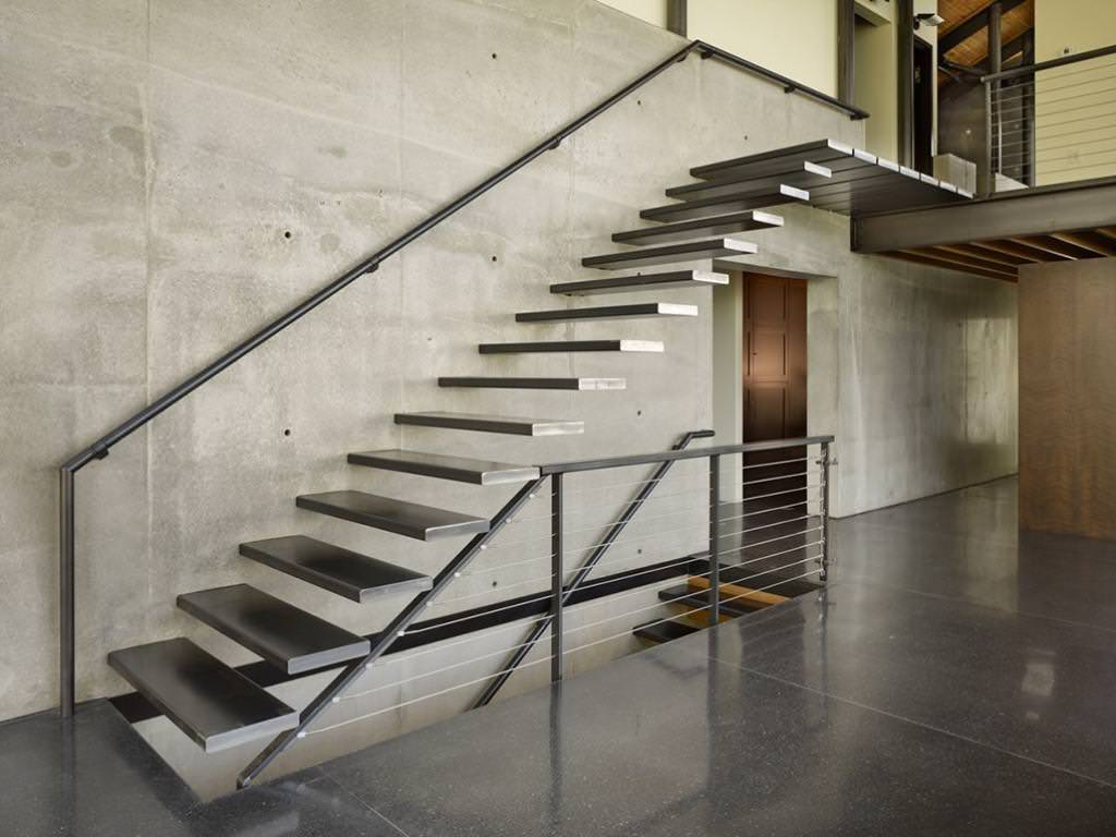 Image of: prefab metal stairs for public place